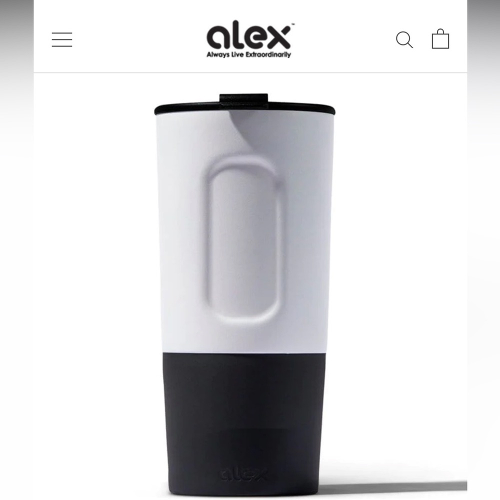 16 Oz INSULATED TRAVELER (HOT/COLD) WHITE - BLACK
